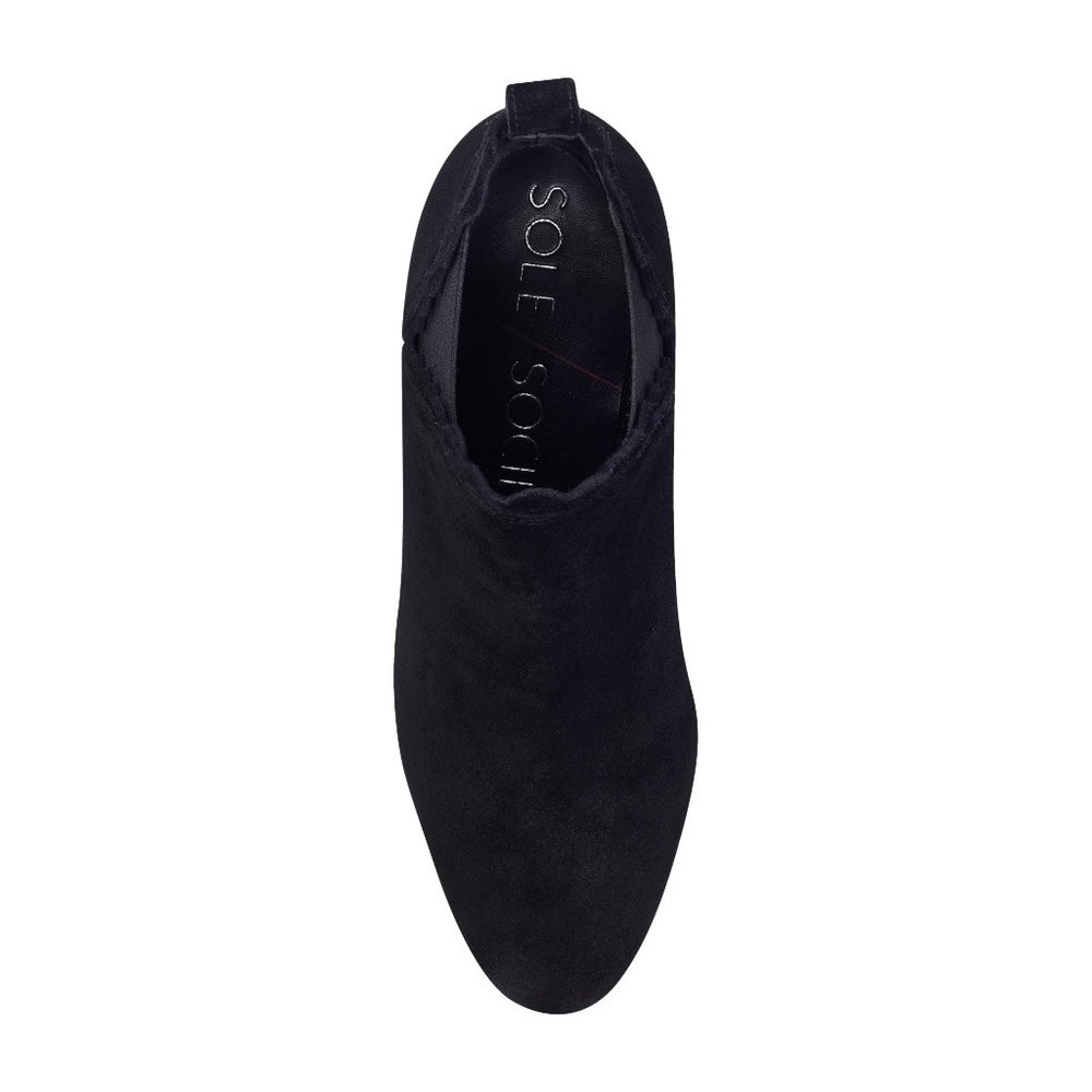 NEW Sole Society Women Candrah Black Scalloped Beatle Chelsea V Gore Side Panel - Picture 4 of 6